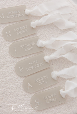 Winietka elegancka z literą na ślub