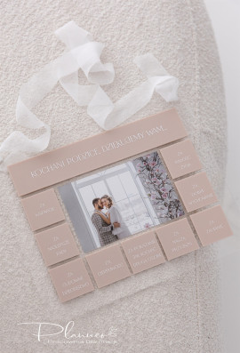 Obraz Kochani Rodzice, dziękujemy Wam za... eleganckie beżowe kafelki