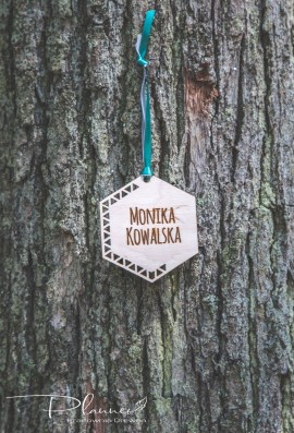 Drewniana winietka Sześcian