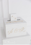 Skrzynka biała elegancka naklejane inicjały