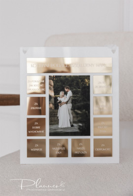 Obraz Kochani Rodzice, dziękujemy Wam za... eleganckie srebrne kafelki