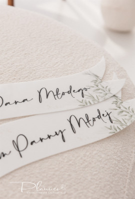 Wstęgi drukowane Dom Panny Młodej i Dom Pana Młodego nadruk