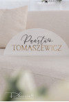 Tabliczka z nazwiskiem na stół Pary Młodej Państwo