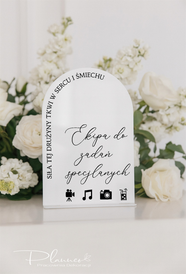 Tabliczka do postawienia elegancka z cytatem Ekipa do zadań specjalnych