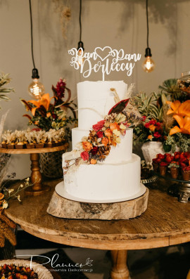 Topper Pan Pani Serce z nazwiskiem