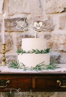 Topper Love z inicjałami