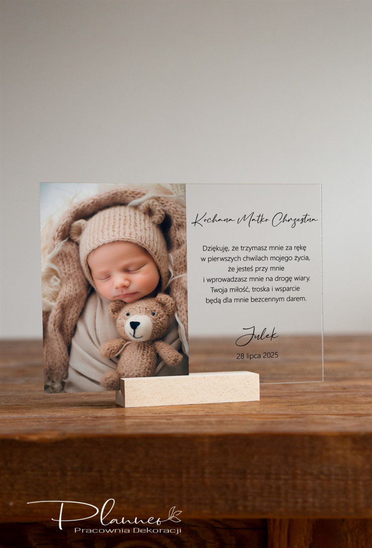 Podziękowania dla Chrzestnych minimalistyczne