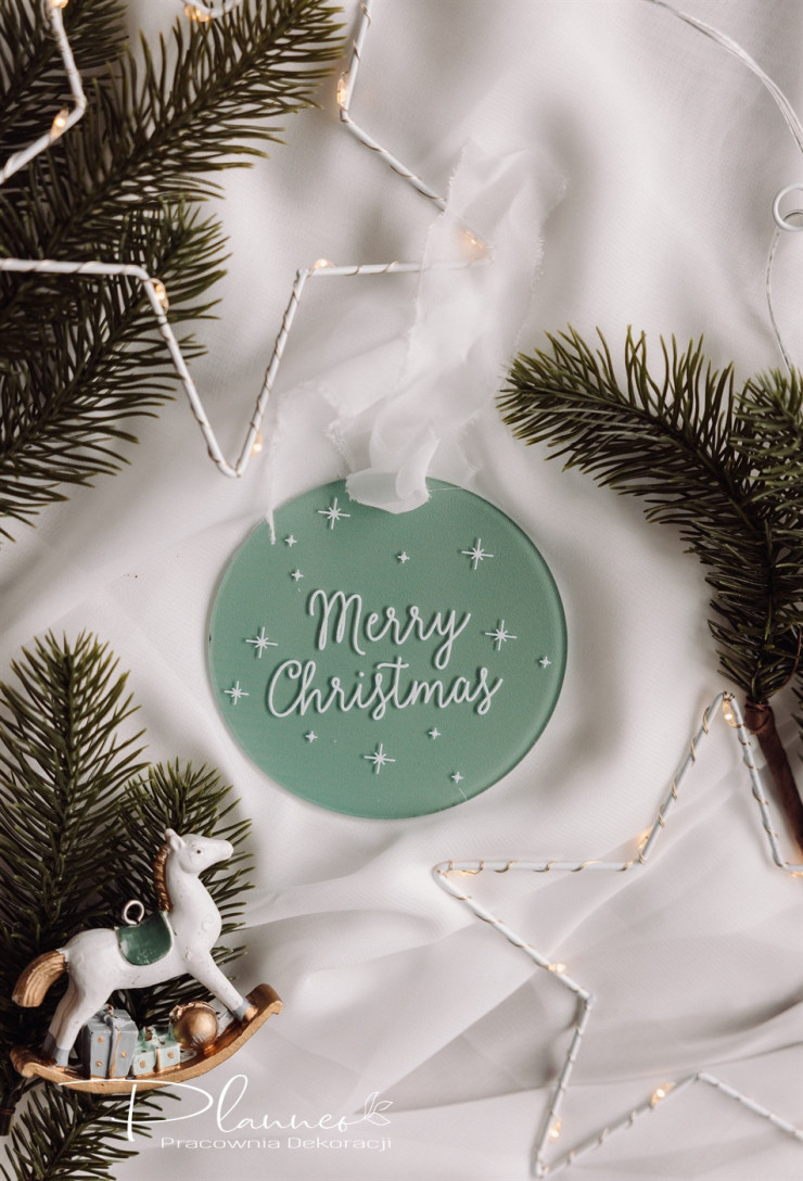 Bombki akrylowe z Twoim Logo zielone