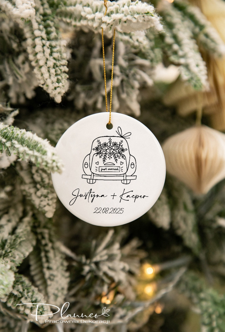 Bombka ceramiczna Just Married