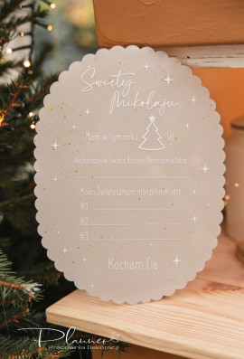 Akrylowy List do Świętego Mikołaja