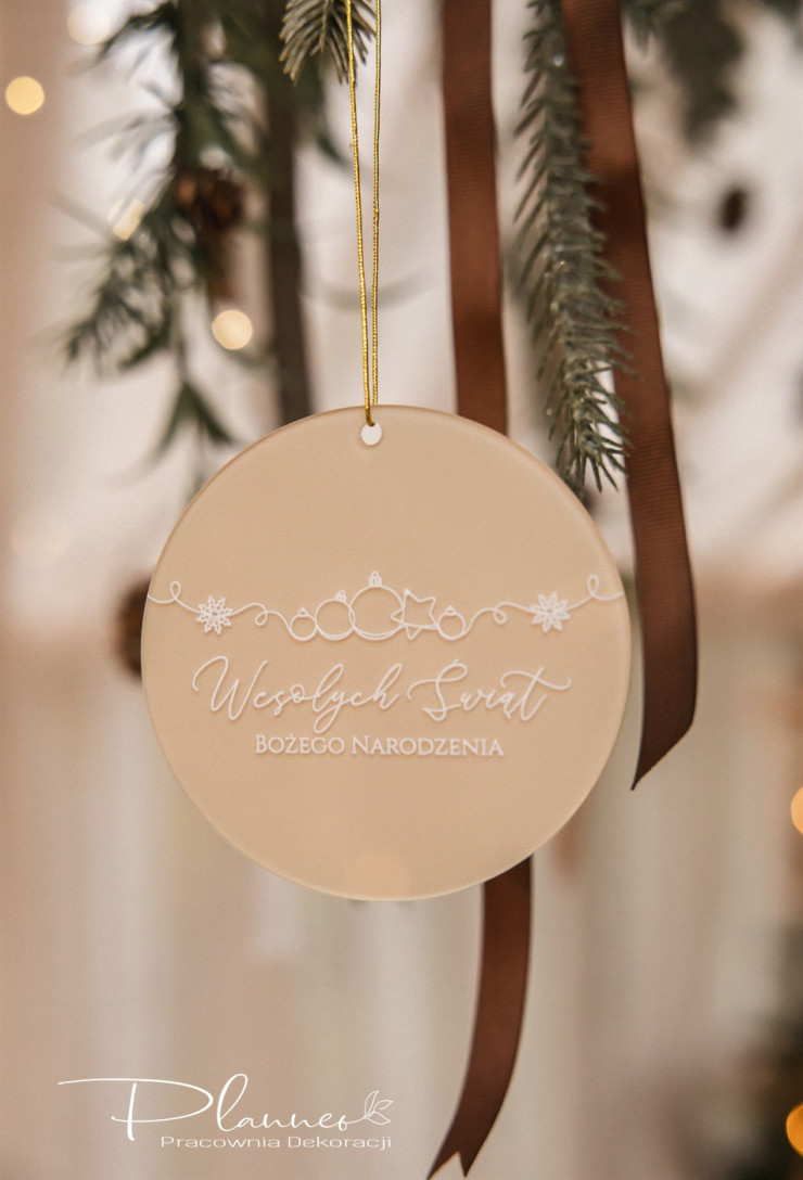 Bombka akrylowe kolorowe z nadrukiem bombek