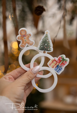 Bożonarodzeniowe akrylowe obręcze na serwetki