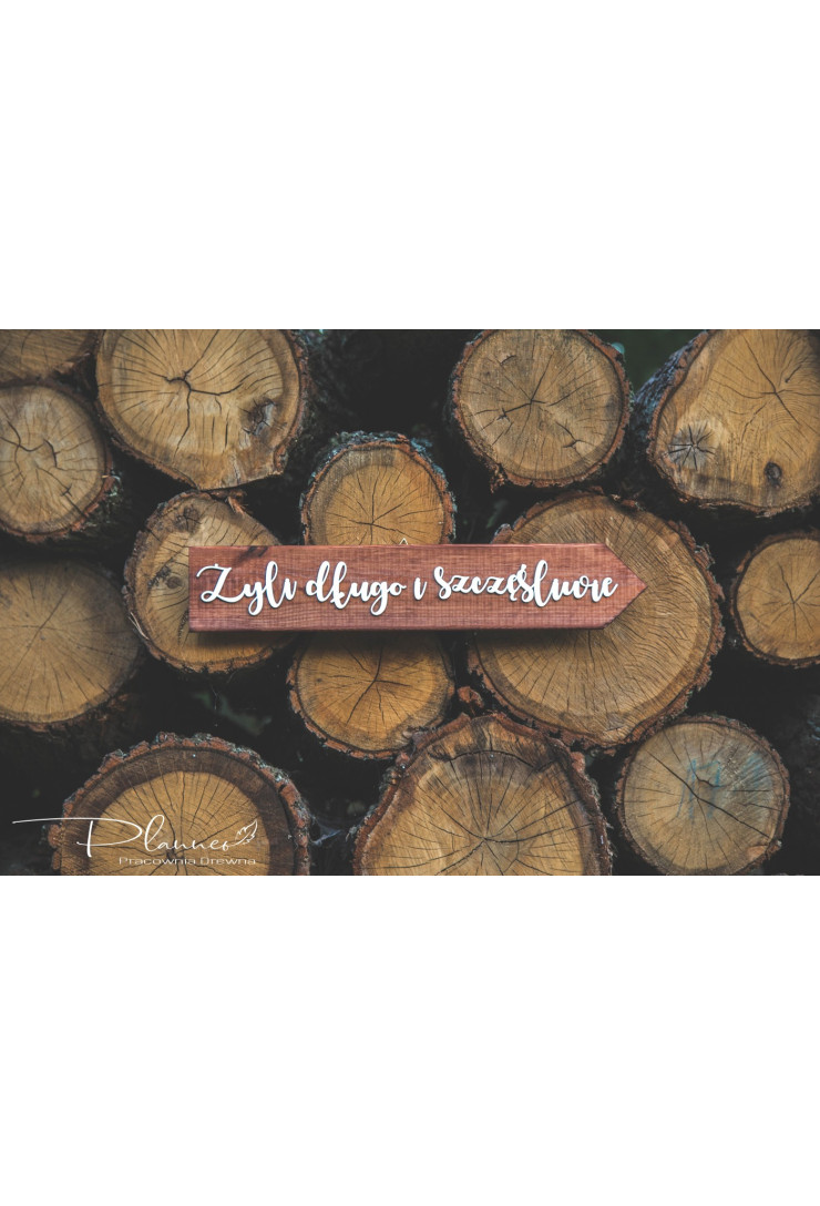 Drogowskaz ślubny Żyli długo i szczęśliwie