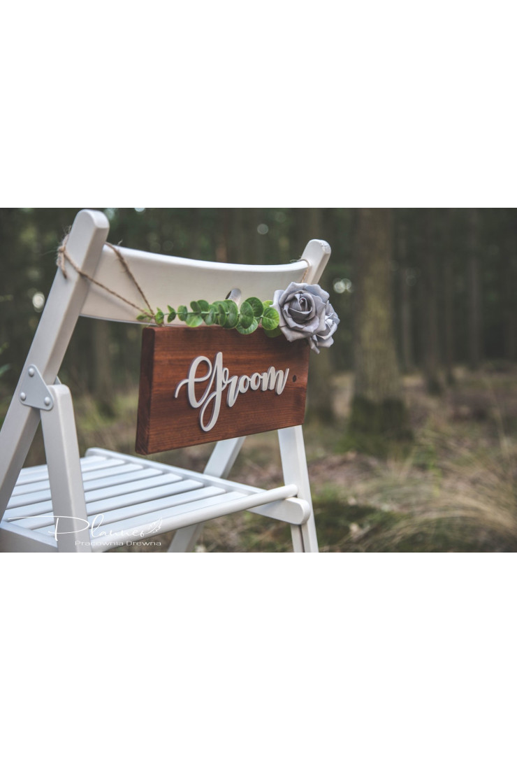 Tabliczka Groom z bliska