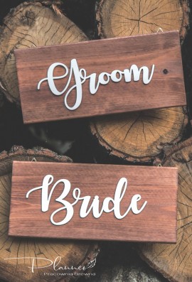 Tabliczki Bride Groom