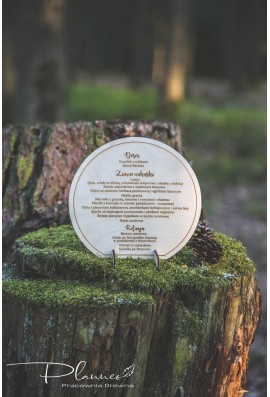 Grawerowane menu weselne