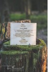 Grawerowane menu weselne