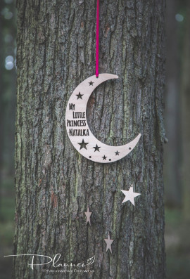 Drewniany księżyc z imieniem