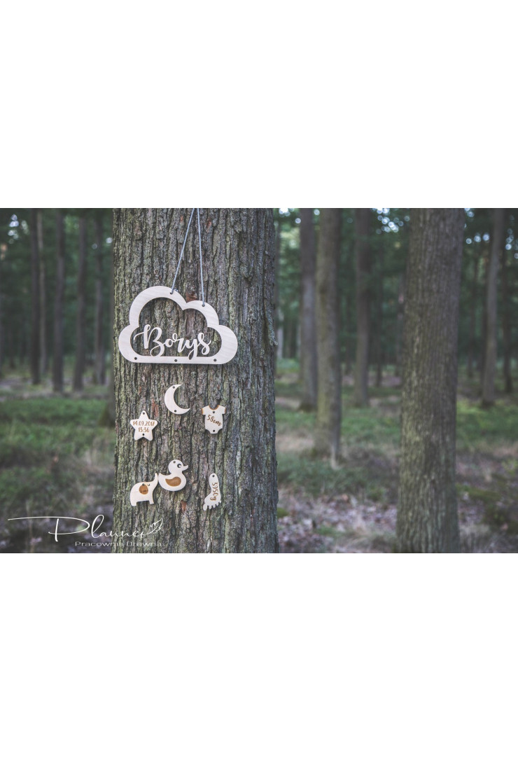 Drewniana metryczka z imieniem