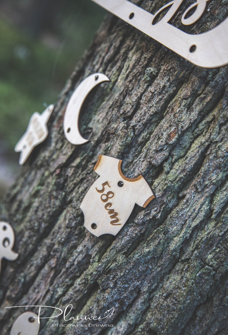 Drewniana metryczka z imieniem